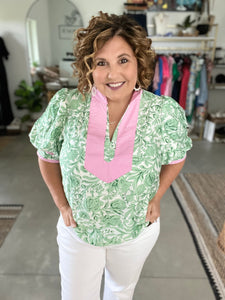 Green with Envy Top