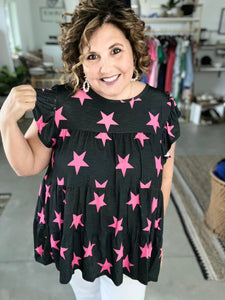 Star Spangled Curvy Top