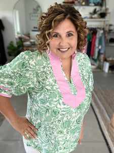 Green with Envy Top
