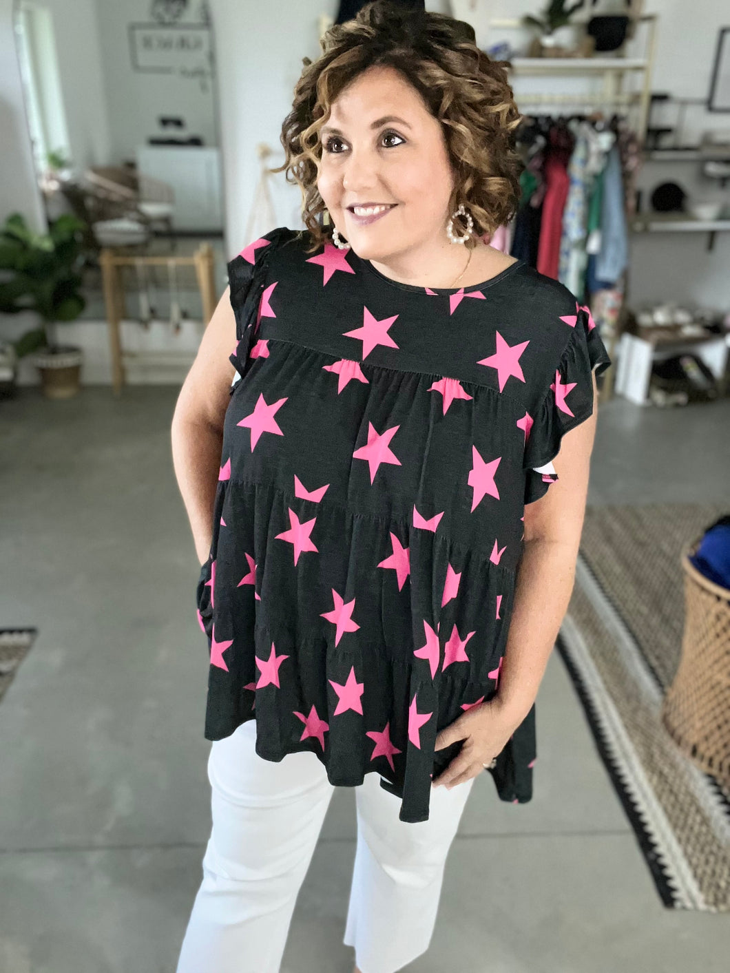 Star Spangled Curvy Top