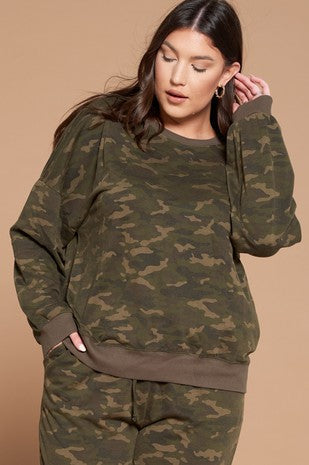 Curvy Camo Top
