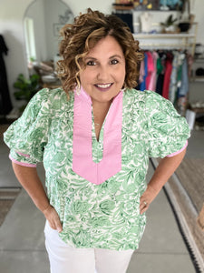 Green with Envy Top